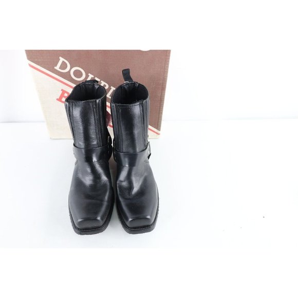 NOS Vtg 80s Mens 10.5 Leather Pull On Motorcycle Moto Engineer Boots Black USA main image 6